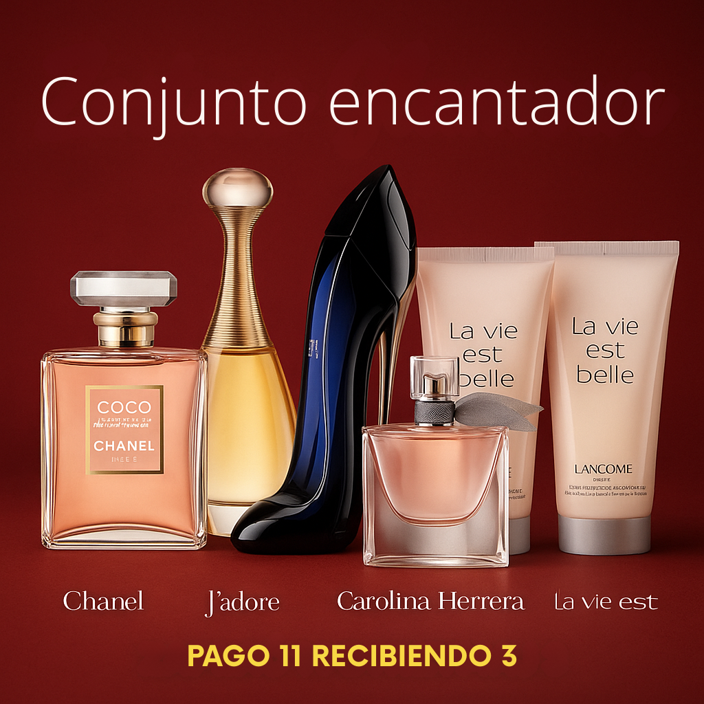 Compra 1 y Llévate 4: Set de Perfumes de Lujo Importados + Regalo exclusivo