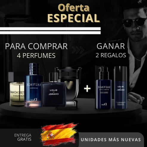 Compra 1 y Llévate 4: Invictus + Bleu de Chanel + Sauvage + La Nuit de L’Homme + 2 Regalos Exclusivos