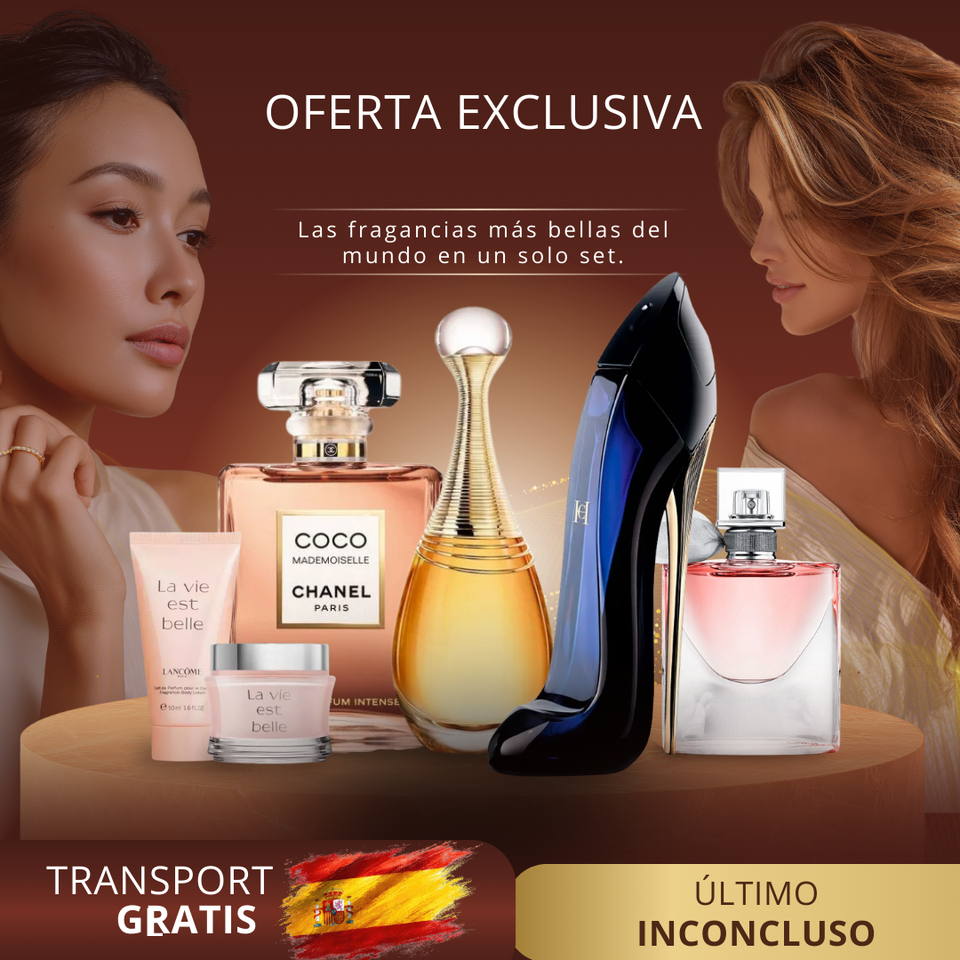Compra 1 y Llévate 4: Set de Perfumes de Lujo Importados + Regalo exclusivo